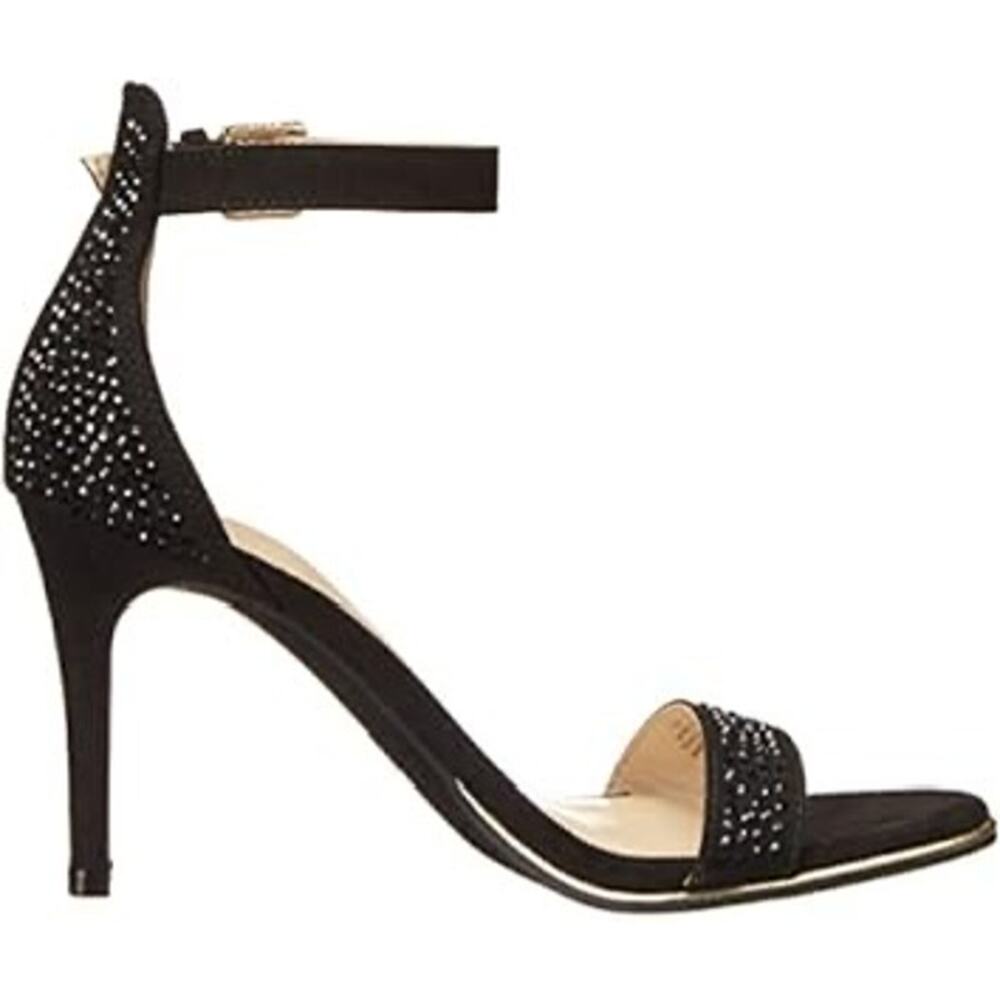 Marc Fisher Betye Ankle Wrap Black Sparkle High Heel Size 10